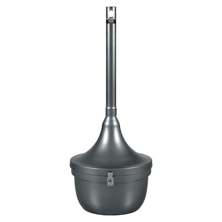 Ex-Cell Kaiser 4.5-Gal. Cigarette Receptacle - Steel, Hammered Charcoal SRS-1 HCCL